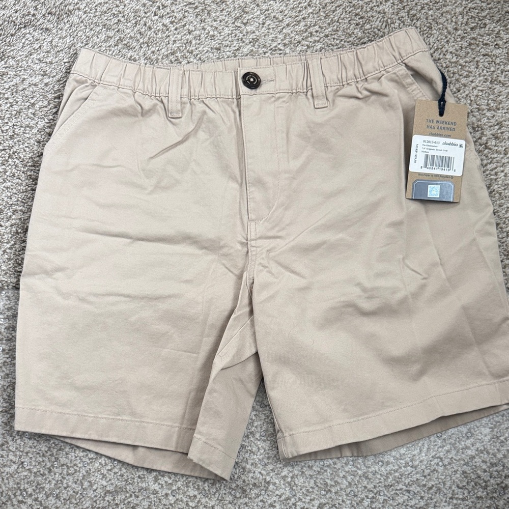 Chubbies Men's Beige Flat Front Shorts